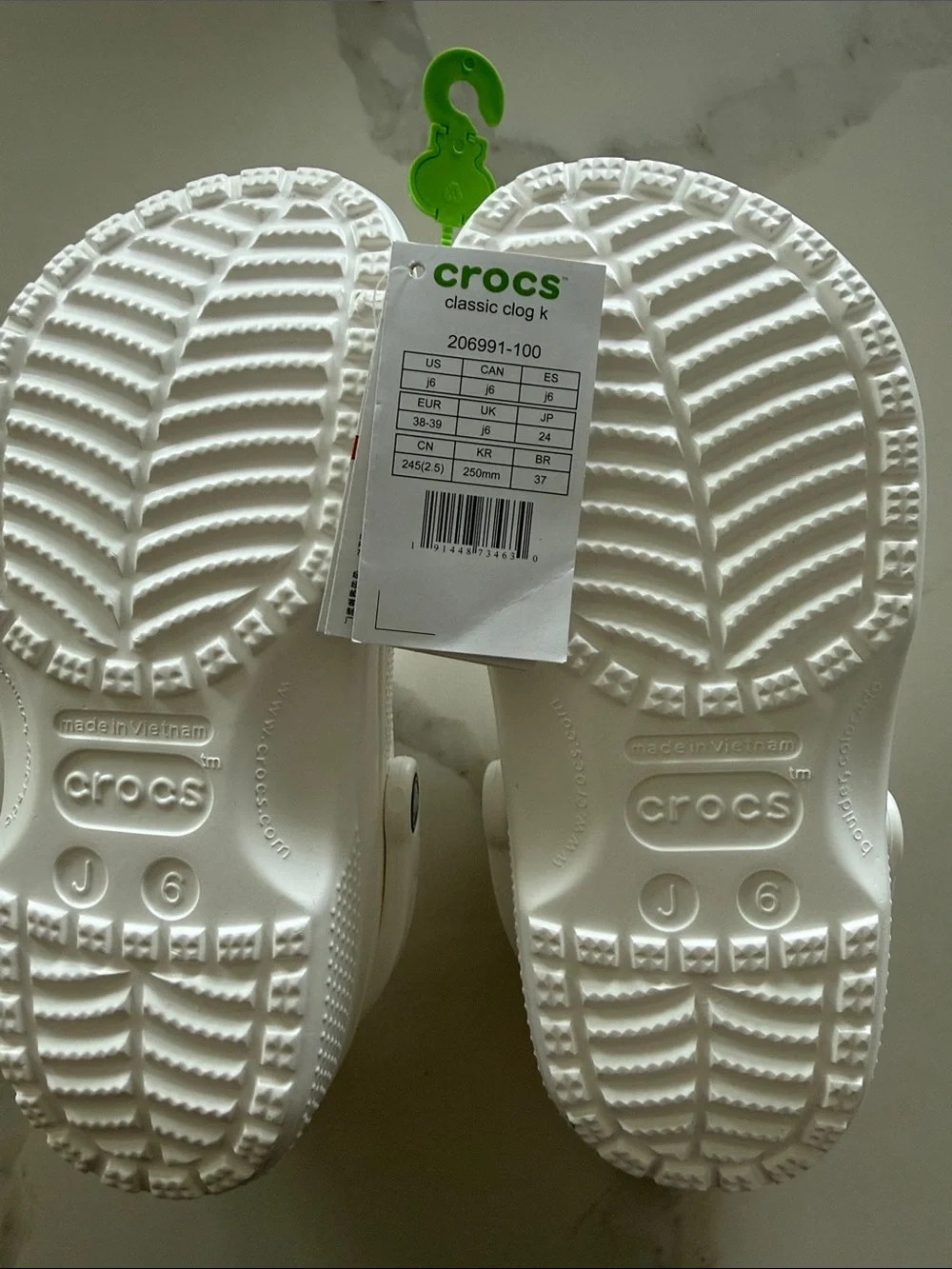CROCS Kids Classic Clog in White